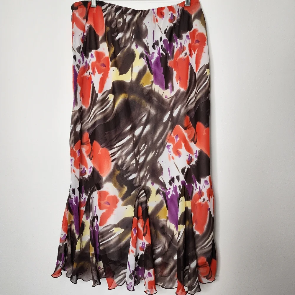 Cato‎ floral chiffon maxi skirt  plus size 18/20